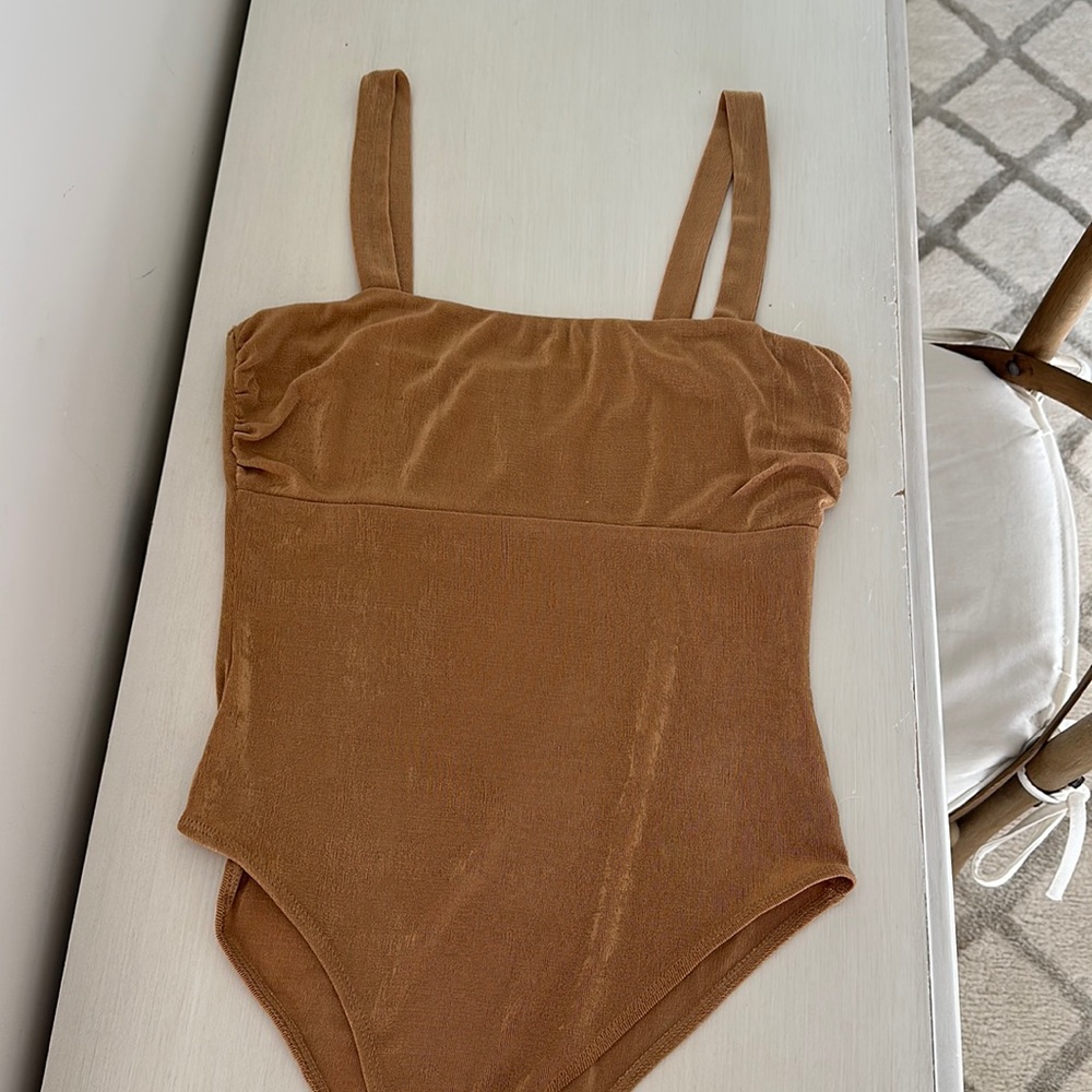 Tan color forever 21 tank top fitted bodysuit